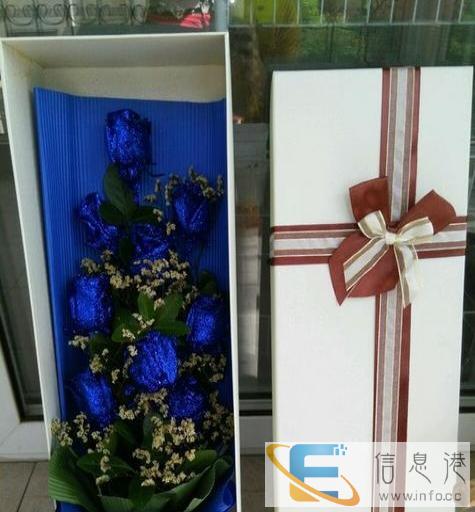 嘉善全境可送货 蓝色妖姬玫瑰礼盒