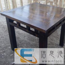 韶关实木仿古餐桌椅扎啤烧烤大排档桌椅板凳石锅鱼火锅桌厂家批发