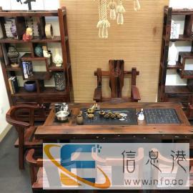 老船木茶台茶桌椅组合中式简约实木功夫泡茶几