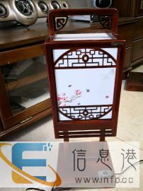 实木中式落地子母灯