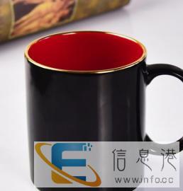 高档礼品杯定做茶水分离玻璃杯定制陶瓷杯子定做欧式金边咖啡杯碟