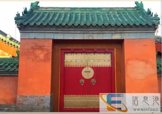 榆木双开门仿古庭院木门进户门农村古宅原木大门