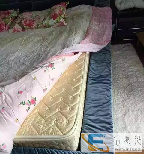 布艺床1.8米带储物袋双人大床 现代婚床布床软床