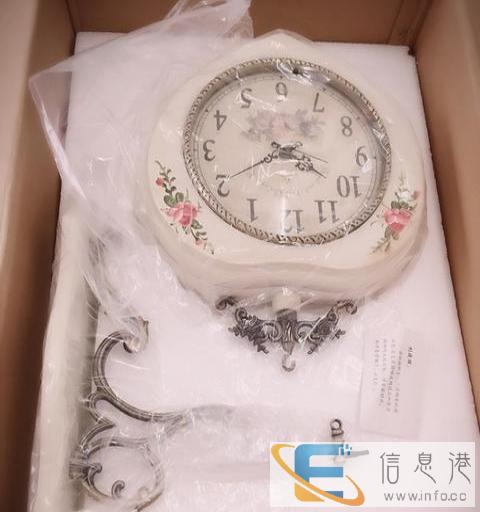 欧式双面挂钟 便宜出售 原价328 现只卖135