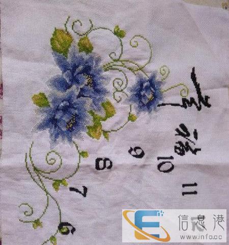 钟面夜光十字绣DIY钻石画