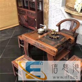老船木茶桌客厅茶几阳台泡茶桌新中式家具小户型茶台