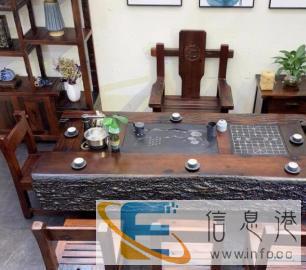 咸宁老船木茶桌茶几古船木茶桌椅组合实木仿古功夫茶几