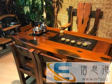 老船木茶桌会客茶桌博古架茶几户外茶桌原木茶台船舵椅茶桌