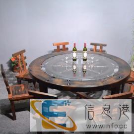 老船木餐桌博古架茶桌茶几客厅办公家具送电磁炉