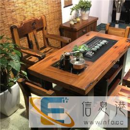 老船木茶几实木茶几喝茶茶艺桌新中式现代时尚简约功夫茶台