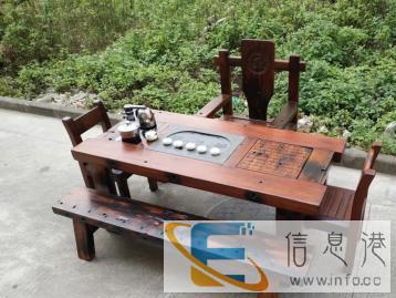出售九洲老船木茶桌茶几茶台书桌书柜餐桌餐椅餐边柜酒柜吧台吧台