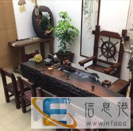 旧船木茶桌古船木龙骨茶台中式实木茶几功夫喝茶桌客厅办公桌简约