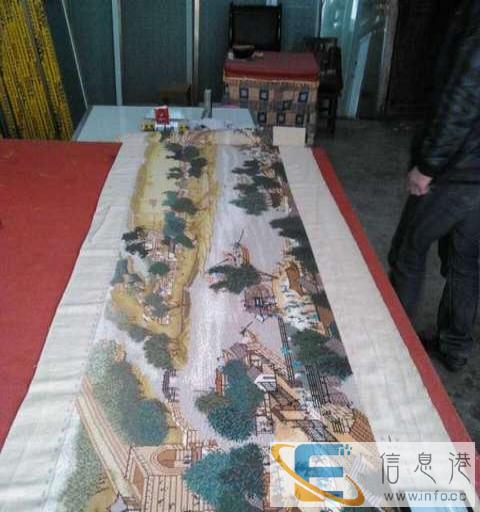 清明上河图 纯手工制作全景十字绣拍卖