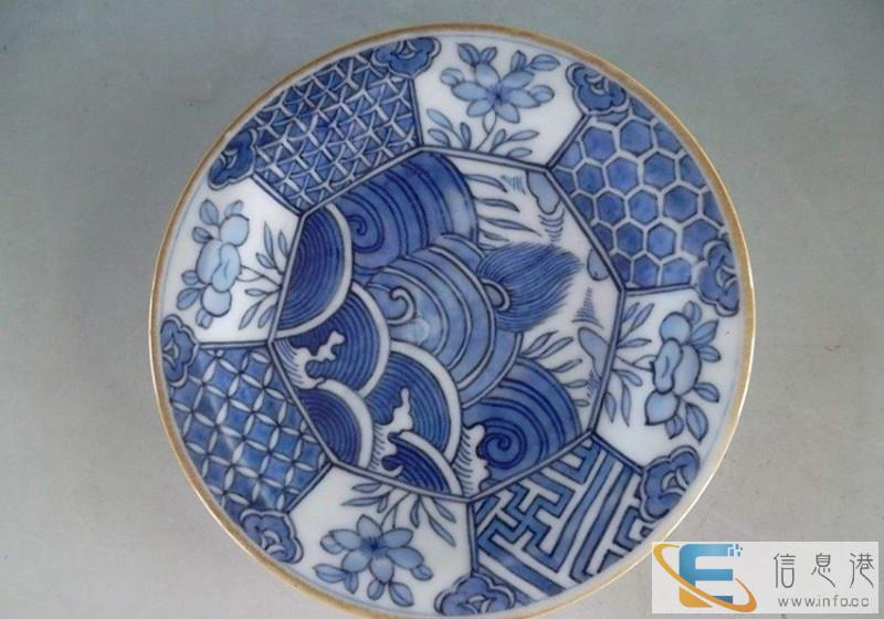 明青花纹盘北京古董鉴定