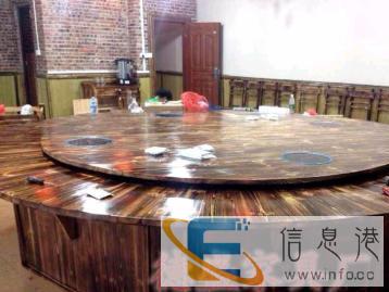 玉溪实木餐桌椅碳烧仿古桌椅碳烧木火锅桌椅农庄石锅鱼餐桌椅松木