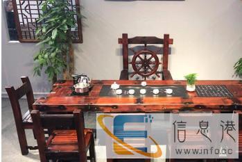 玉溪老船木茶桌椅组合客厅办公室实木家具茶几新中式茶桌