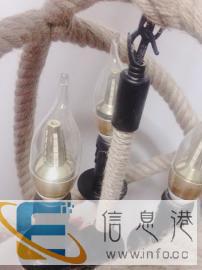 9成新麻绳创意灯具