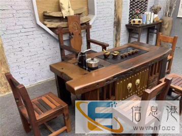 老船木茶桌椅组合新中式茶几现代简约实木家具仿古功夫喝茶茶艺桌