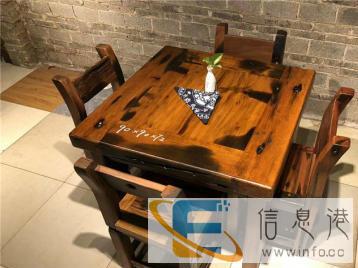 宜春老船木茶桌椅组合简约办公家具中式实木功夫茶台小户型家用小