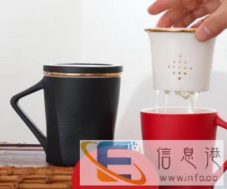 广告礼品杯定做陶瓷杯定制情侣对杯双层保温杯定制茶水分离玻璃杯