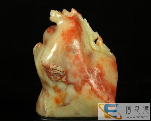 福建寿山石芙蓉石摆件鸟语花香