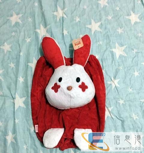 全新8件套组合红兔主题布艺毛绒家居装饰大套装