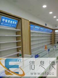 四川自贡批发药房中药展柜西药柜药房货架，定做实木中药柜西药柜