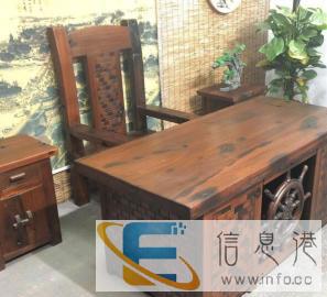 株洲厂家定制老船木茶桌椅组合流水养鱼茶几办公室养鱼茶台创意喝