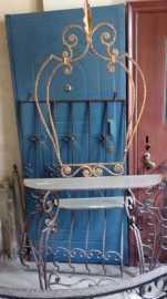 铁艺吊椅揺椅茶几铝艺宽靠椅钢材配件钢材料架铁艺围栏梳妆台脚手