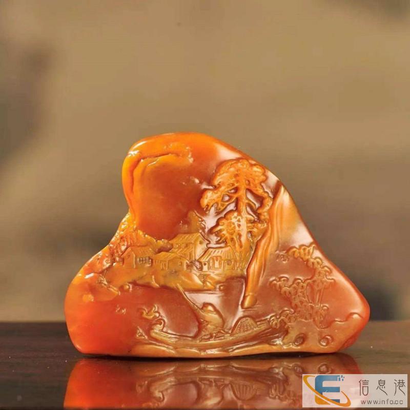 田黄冻摆件艺术品交易