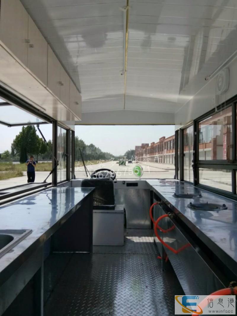 多功能电动四轮小吃车中巴型房车快餐车移动美食车快餐车早餐车