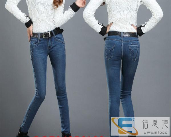 韩版库存牛仔裤批发小脚弹力大码牛仔裤清货5元牛仔裤清仓