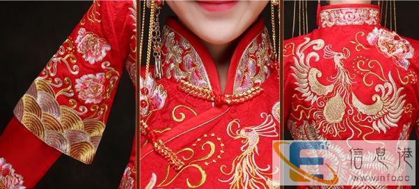 新款春秀禾服新娘嫁衣龙凤褂敬酒服秀和服