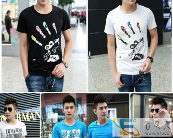 便宜男装短袖T恤批发长家纯棉大码男装T恤批发摆地摊货源批发