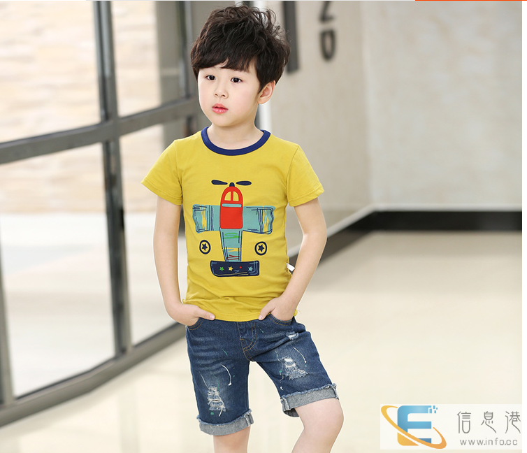 短袖t恤夏季纯棉打底衫中大童上衣童装儿童体恤卡通学生T恤潮