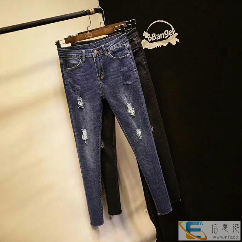 贵州遵义批发工厂便宜牛仔裤论斤尾货秋冬弹力牛仔裤5元批发