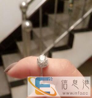 克徕帝蛋糕裙摆钻戒主石0.510全新