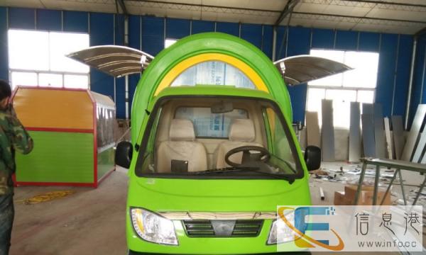 促销电动三轮燃油四轮中巴餐车移动餐车多功能餐