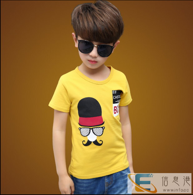 儿童t恤纯棉夏装男童宝宝童装短袖打底衫中小童夏季女童半袖体恤