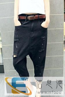 潮流款的地摊便宜时尚牛仔裤批发厂家直销尾货几元女装牛仔裤处理