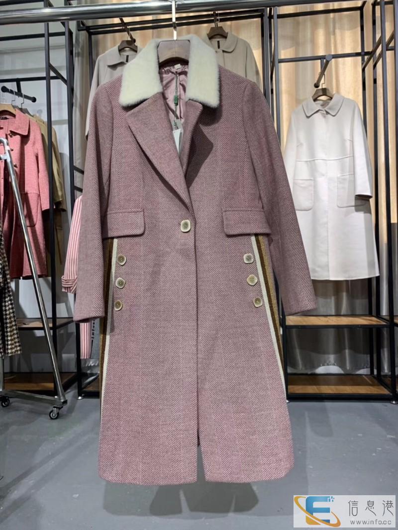 武汉景田依尚羊绒羊毛衣大衣呢料大衣品牌折扣女装尾货批发