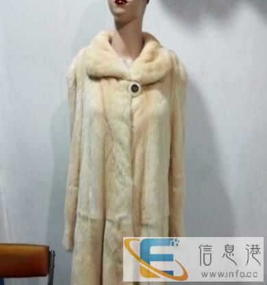 进口整貂皮大衣长108围