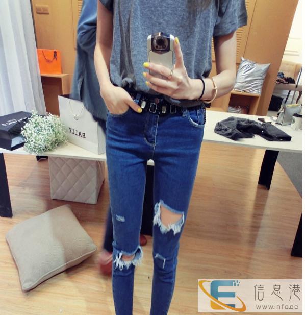 春装新款韩版棉弹小脚女装牛仔裤摆摊赶集夜市甩货几元清仓处理货