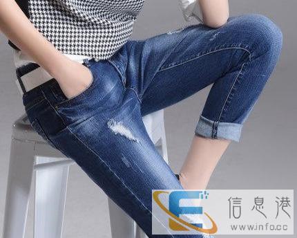 女装牛仔裤哪里有厂家批韩版小脚牛仔裤摆地摊赶集夜市清仓处理货