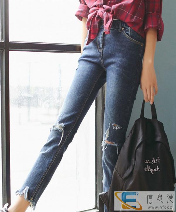 四川男装夏季韩版牛仔裤哈伦膝盖大破洞时尚男装厂家亏本两元批发