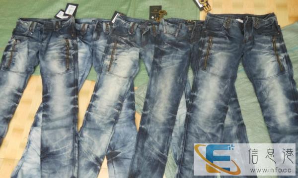 钦州牛仔裤批发服装尾货批发10元韩版牛仔裤批发小脚裤批发童装