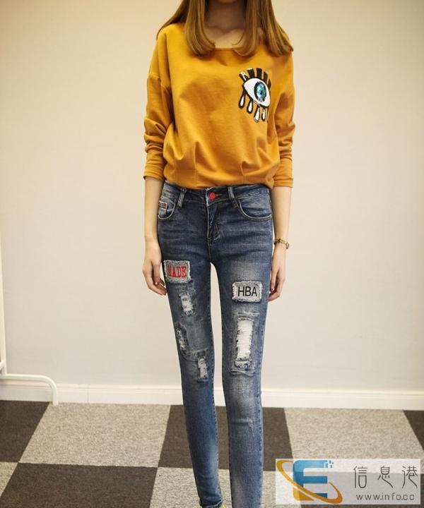 石嘴山2017早市夜市地摊热卖牛仔裤批韩版时尚牛仔裤批发秋季