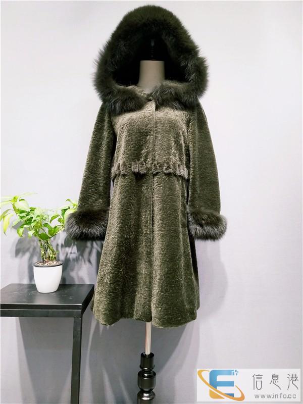 杭州品牌女装韩嘉依羊剪绒大衣走份批发品牌女装库存尾货批发