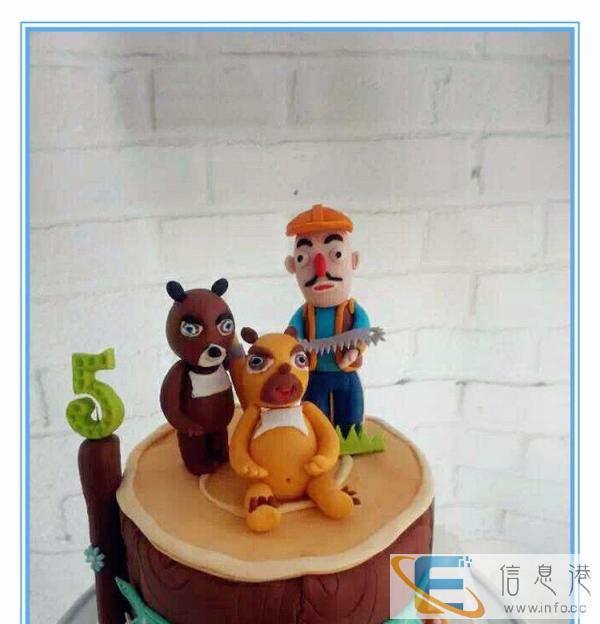 婴儿宝宝百日周岁生日翻糖蛋糕饼干烟台莱山芝罘定做