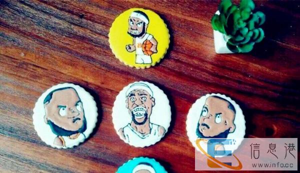 薇安-NBA KEBI湖人队詹姆斯篮球 翻糖蛋糕饼